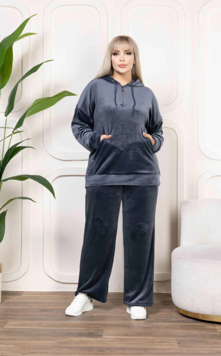 Sports Set Grey Velvet