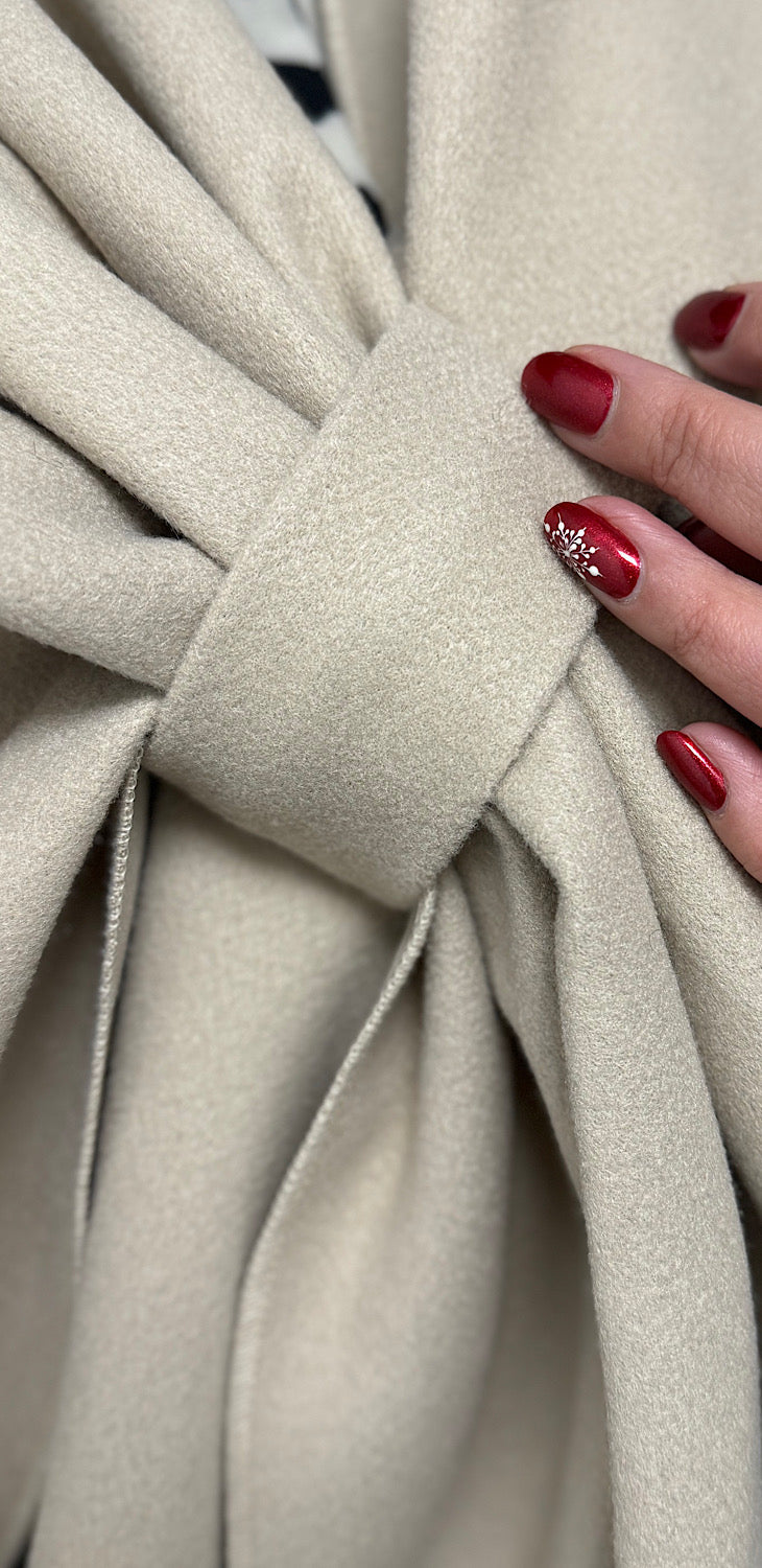 Poncho de damă modern cu panglică - Mimi