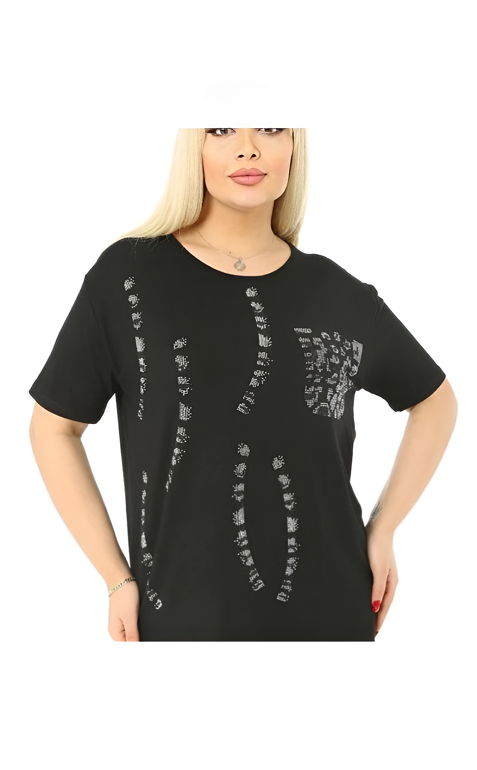 Elegant Big size ladies blouse - Hilda