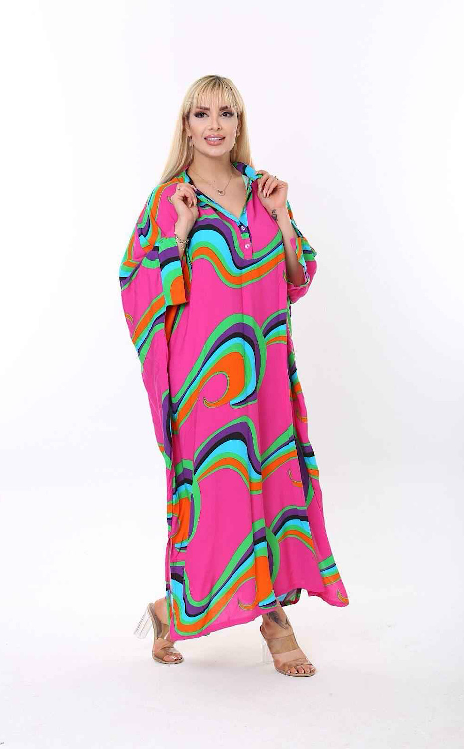 Ladies Dress in Light Color - Plus Size - Paloma 3