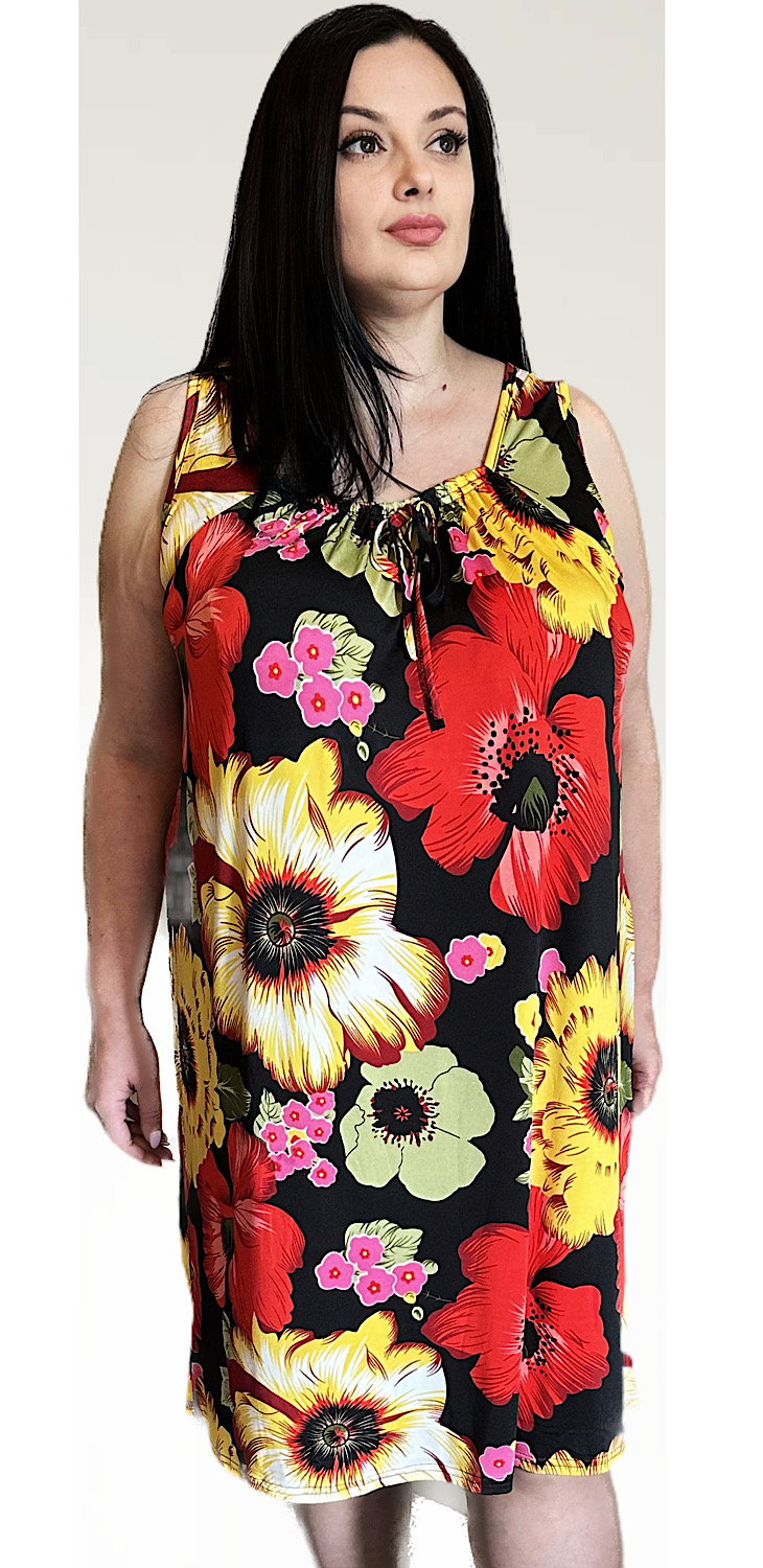 Maxi Ladies Summer Dress with Flower Print