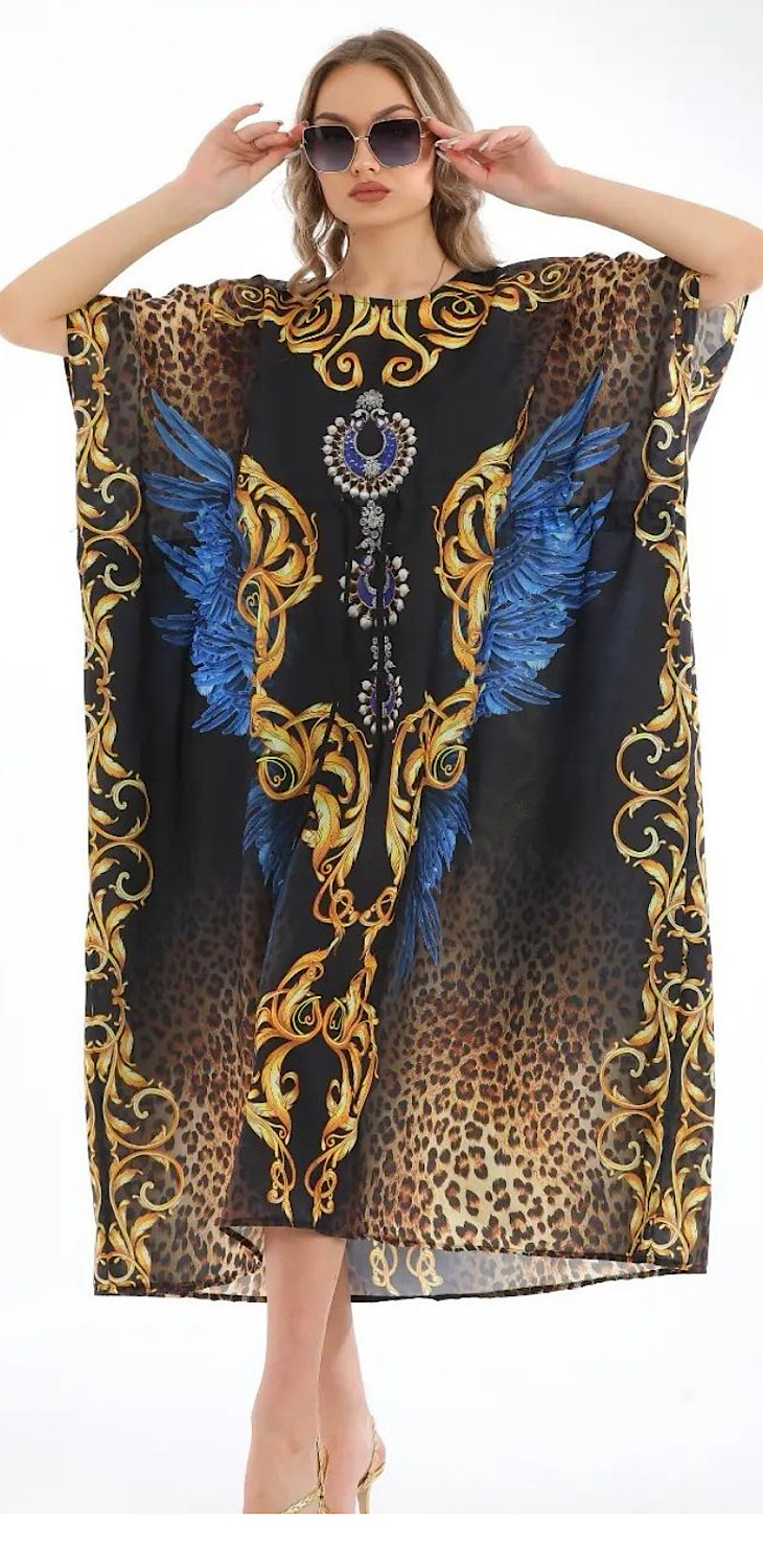 Rochie de damă mărime maxi în culori sălbatice - Valena 2