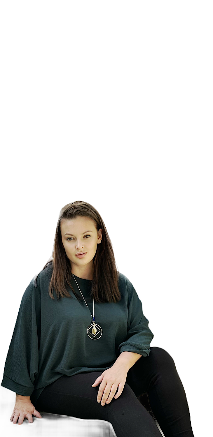 Tunica mare pentru femei în verde - Vedere elegantă