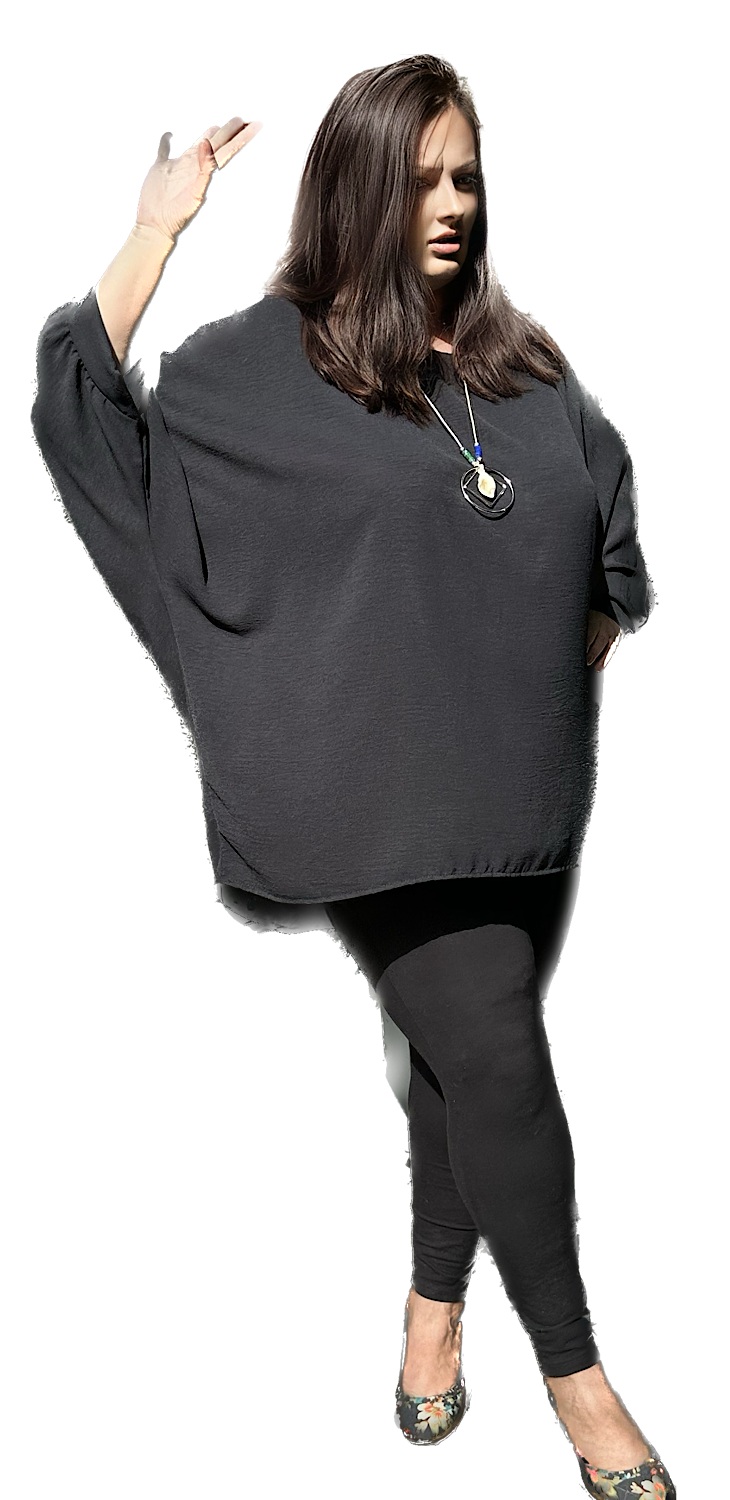Tunica oversize pentru femeie neagra