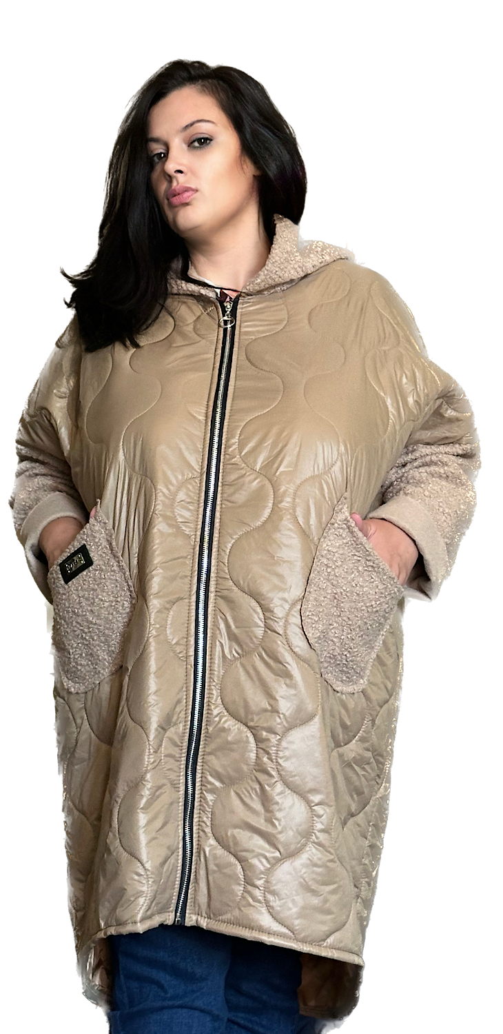 Jachetă izolată elegantă pentru femei - bej