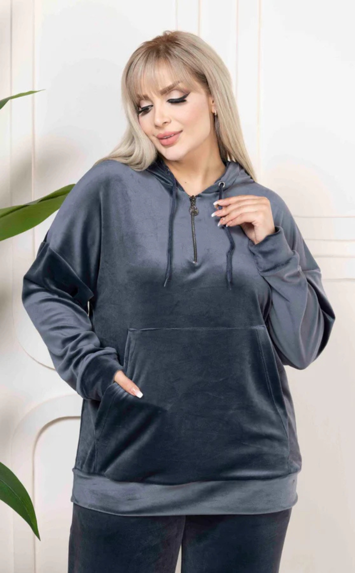 Sports Set Grey Velvet