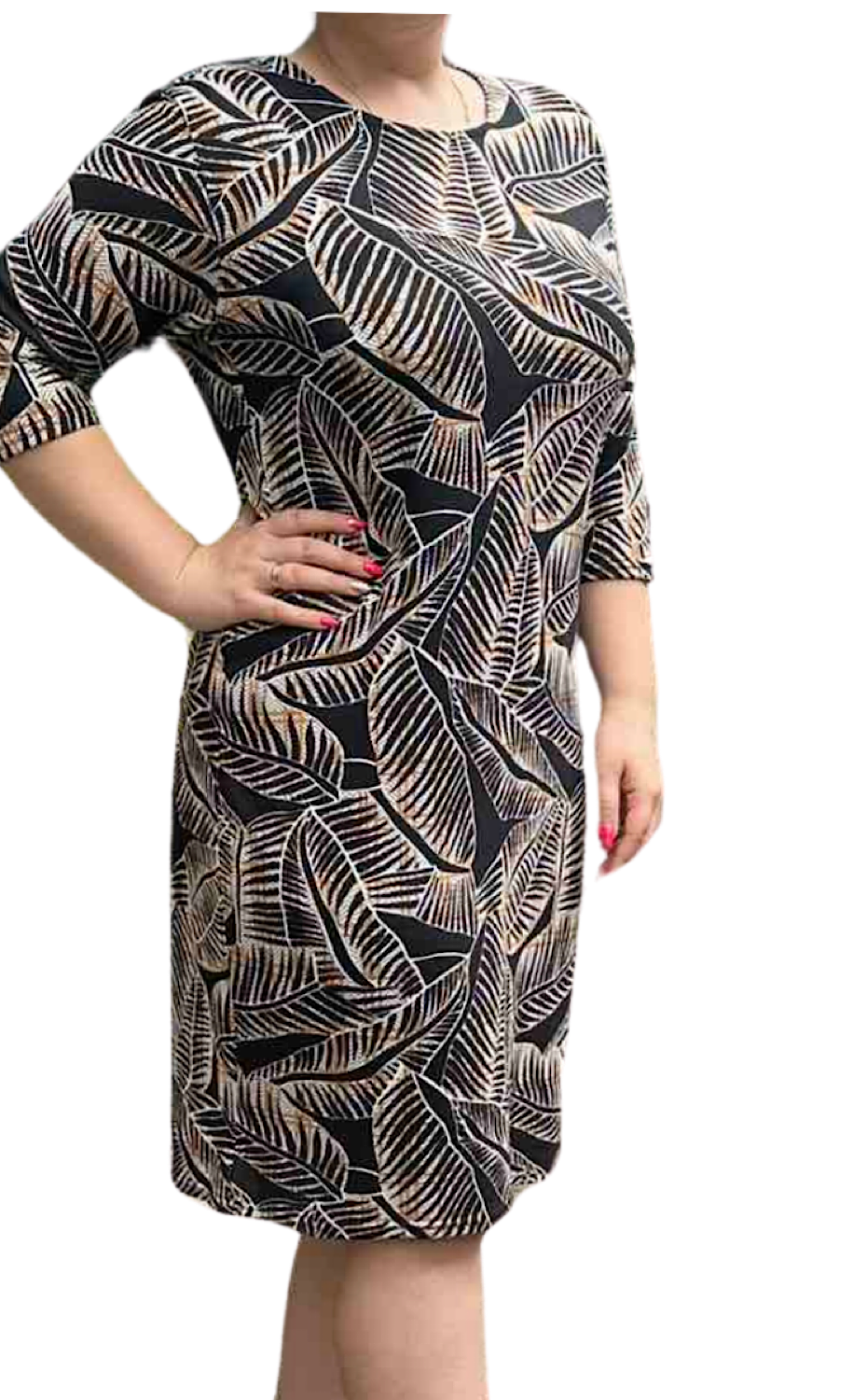 Rochie oficială de damă cu model floral - Floare înflorită