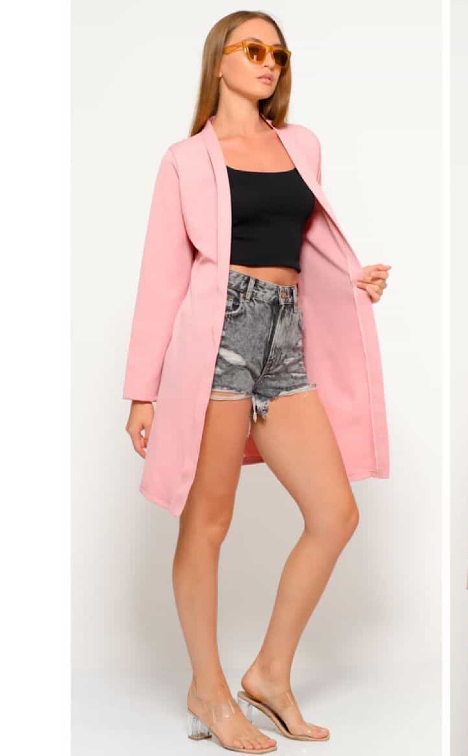 Thin Ladies Cute Blazer - Pink Candy