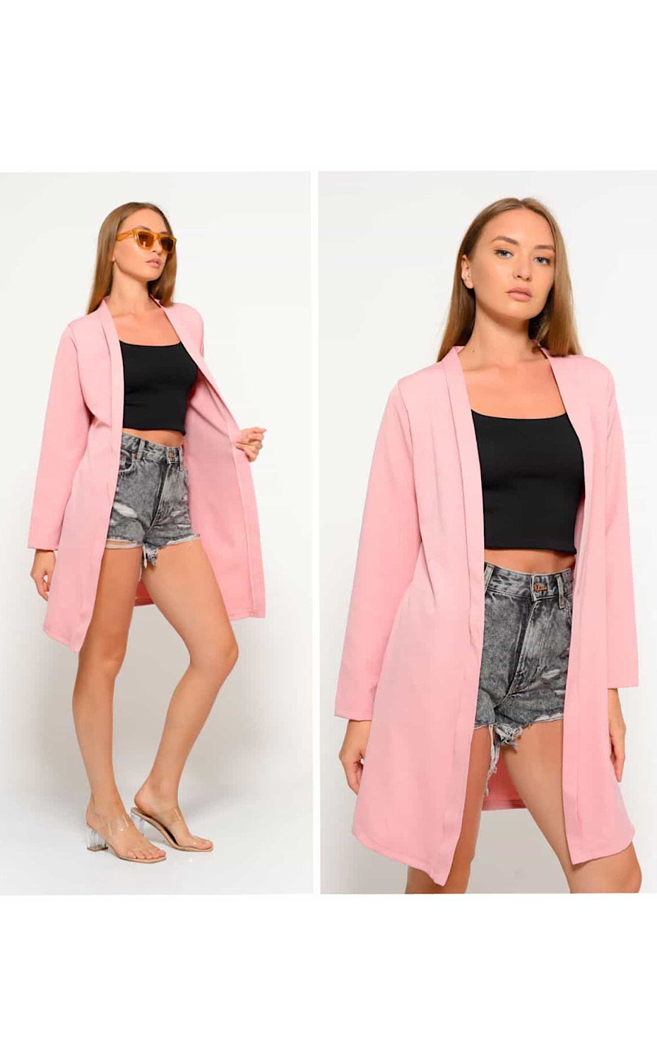 Thin Ladies Cute Blazer - Pink Candy