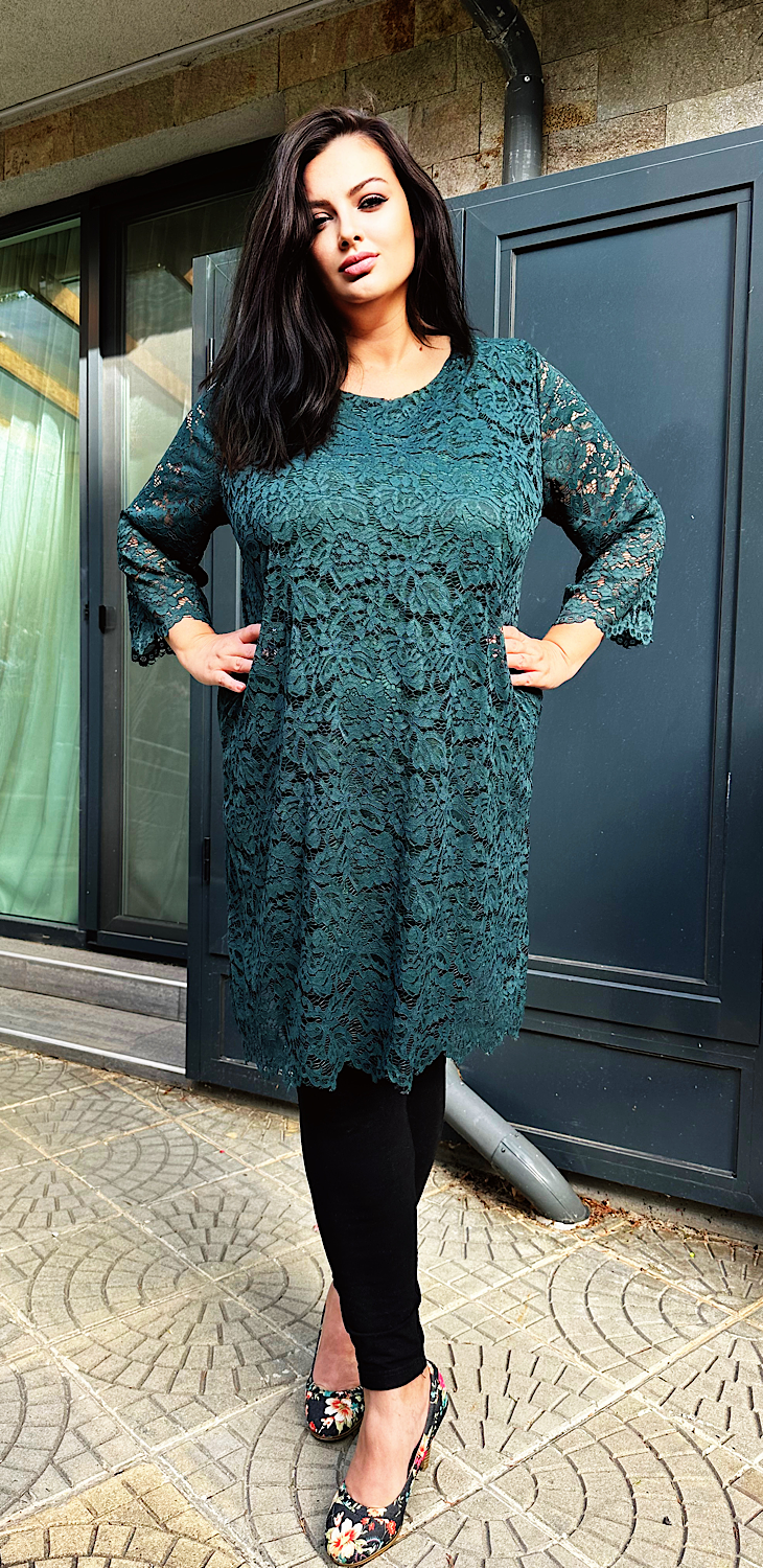 Rochie de dama verde din dantela - Night Dream